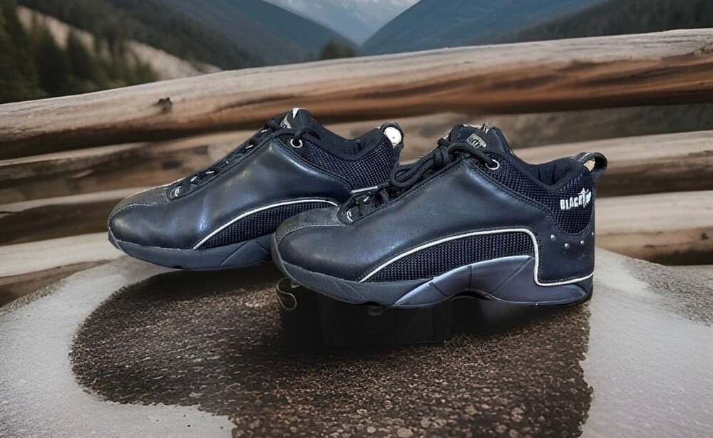 Reebok Blacktop Basketball Sneakers Size 5.5 Black Leather Retro